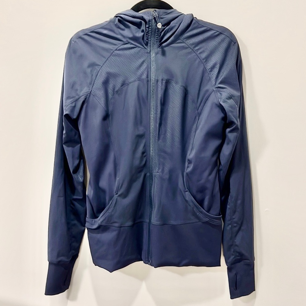 Lululemon Hooded Women’s zip up - navy - Sz 10